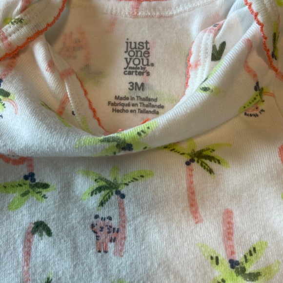 Baby Girl Green Ruffle‎ Bloomer Tuto So Dorable and Palm Tree Flamingo Bodysuit - Picture 4 of 6